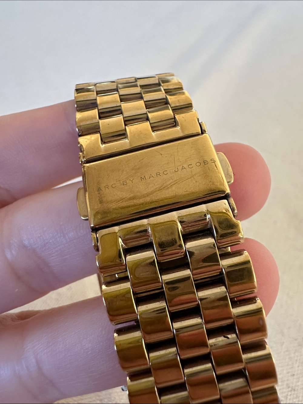 Marc Jacobs Gold-Tone Square Link Watch - Picture 9 of 10